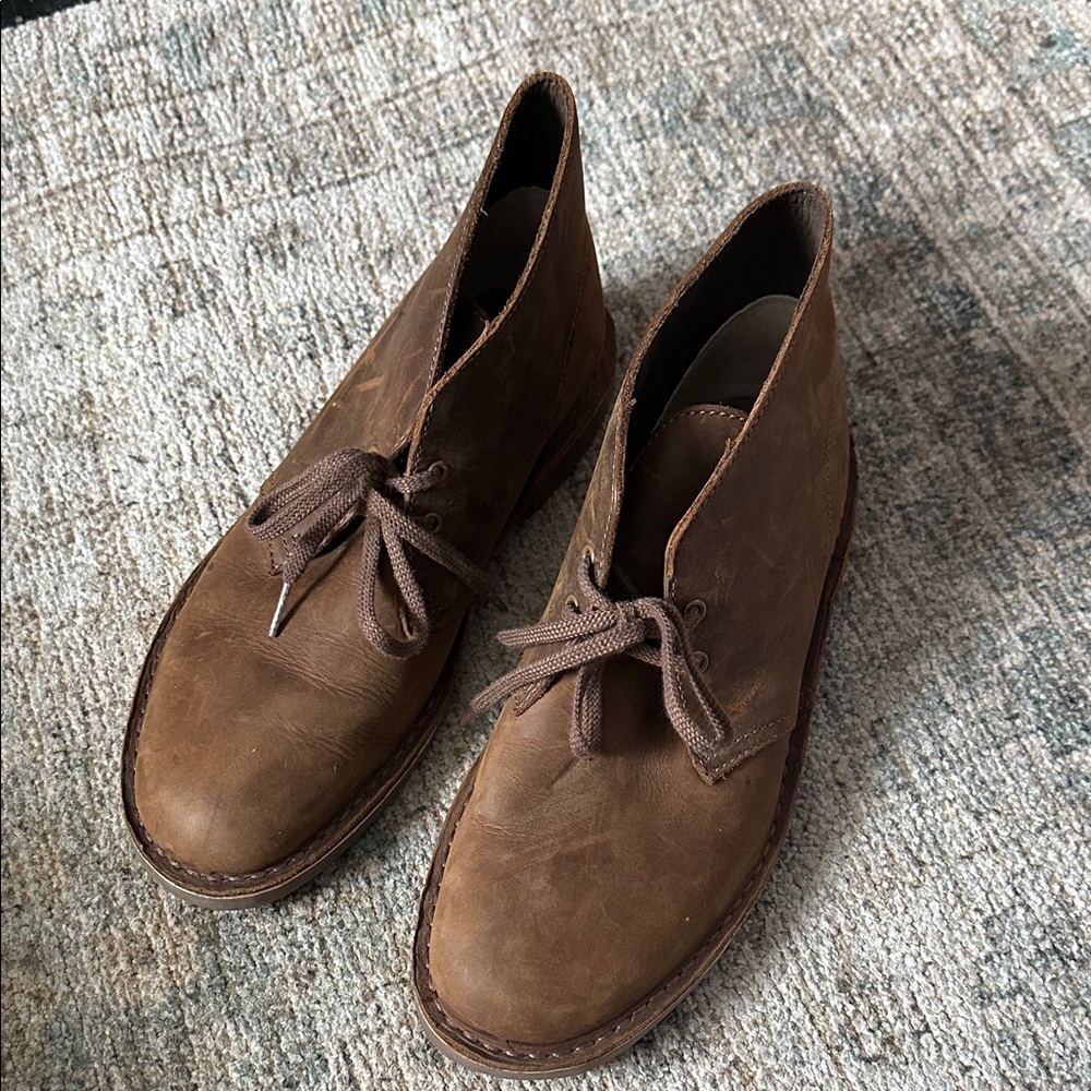 Clark’s Men's Brown Beeswax Leather Bushacre Chukka Boots